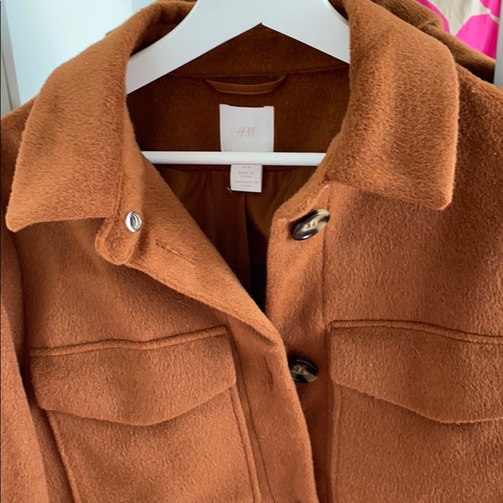 H&M Rust Shacket Size Medium - Picture 3 of 4